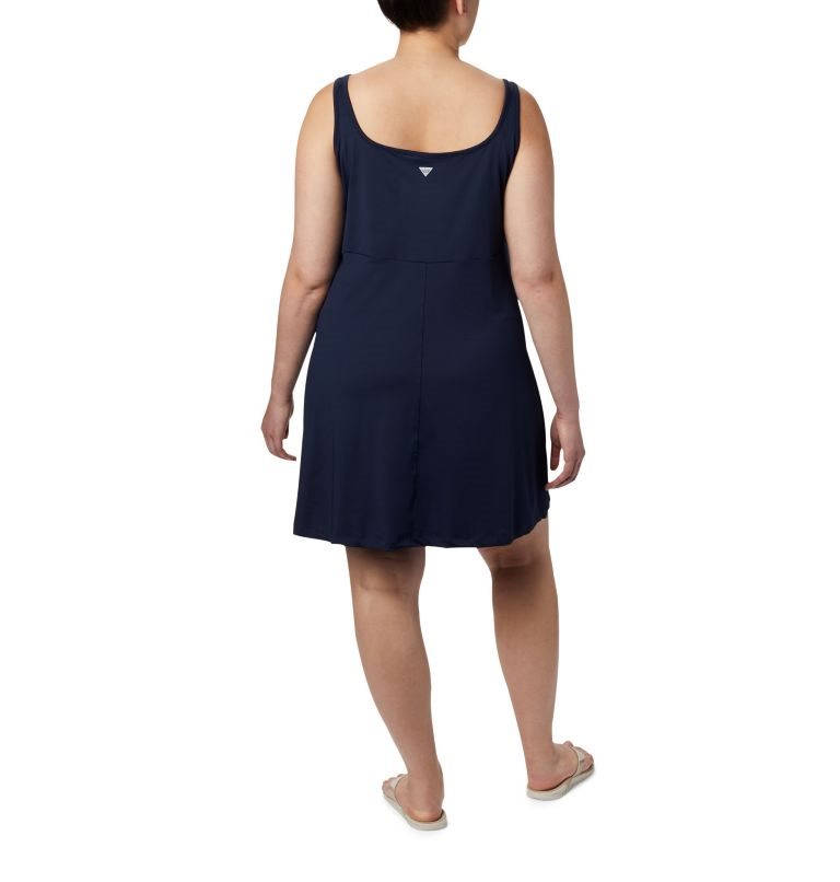 Women's Columbia PFG Freezer III Dress Navy | Plus Size CA-V608C